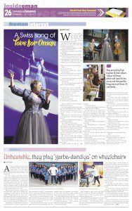 Oman Observer «A Swiss song of love for Oman» (Newspaper, 9 October 2016, Oman)