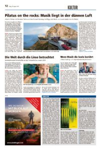 Luzerner Rundschau «Wenn Musik die Seele berührt» (Newspaper, 18 August 2023, Switzerland)