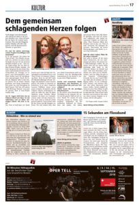 Luzerner Rundschau «Dem gemeinsam schlagenden Herzen folgen» (Newspaper, 20 July 2018, Switzerland)