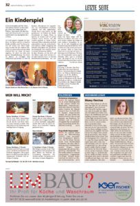 Luzerner Rundschau «Column: Ein Kinderspiel» (Newspaper, 22 September 2017, Switzerland)