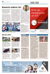 Luzerner Rundschau «Column: Konzerte anderer Art» (Newspaper, 30 June 2017, Switzerland)