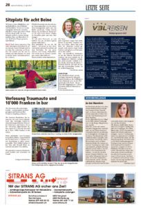 Luzerner Rundschau «Column: Sitzplatz für acht Beine» (Newspaper, 21 April 2017, Switzerland)