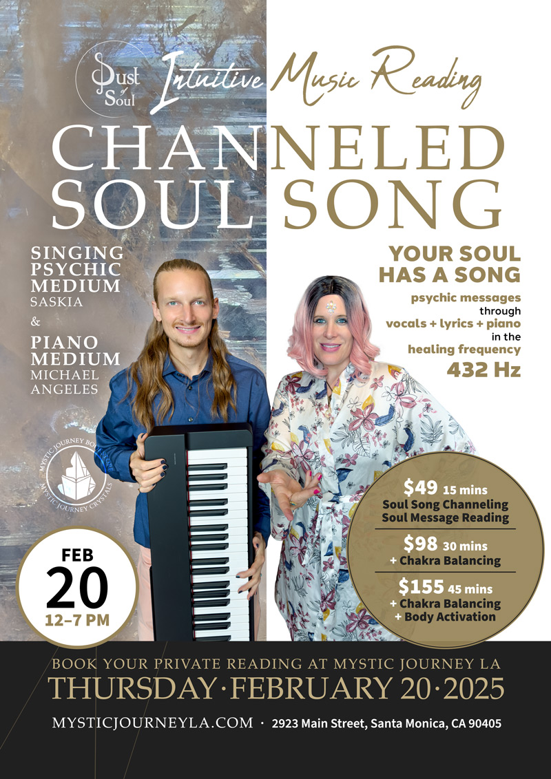 “Intuitive Music Reading” with Dust of Soul at Mystic Journey Bookstore