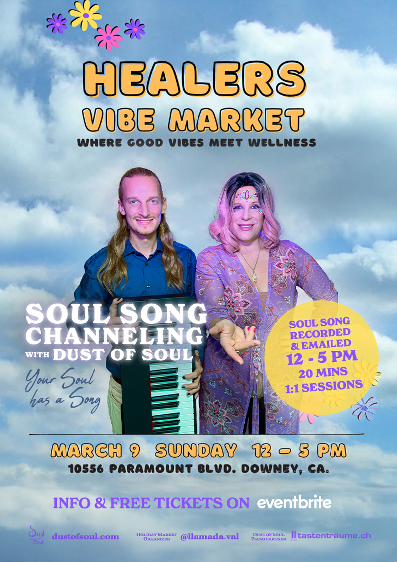 Healers Vibe Market featuring Intuitive Music Reading in Downey